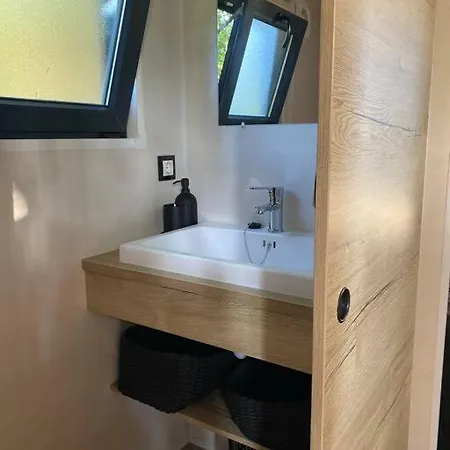 Tiny House Sur Terrain Boise A 10 Mn De La Mer Férel Buitenkant foto